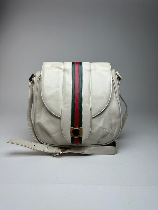 Vintage Gucci leather bag white