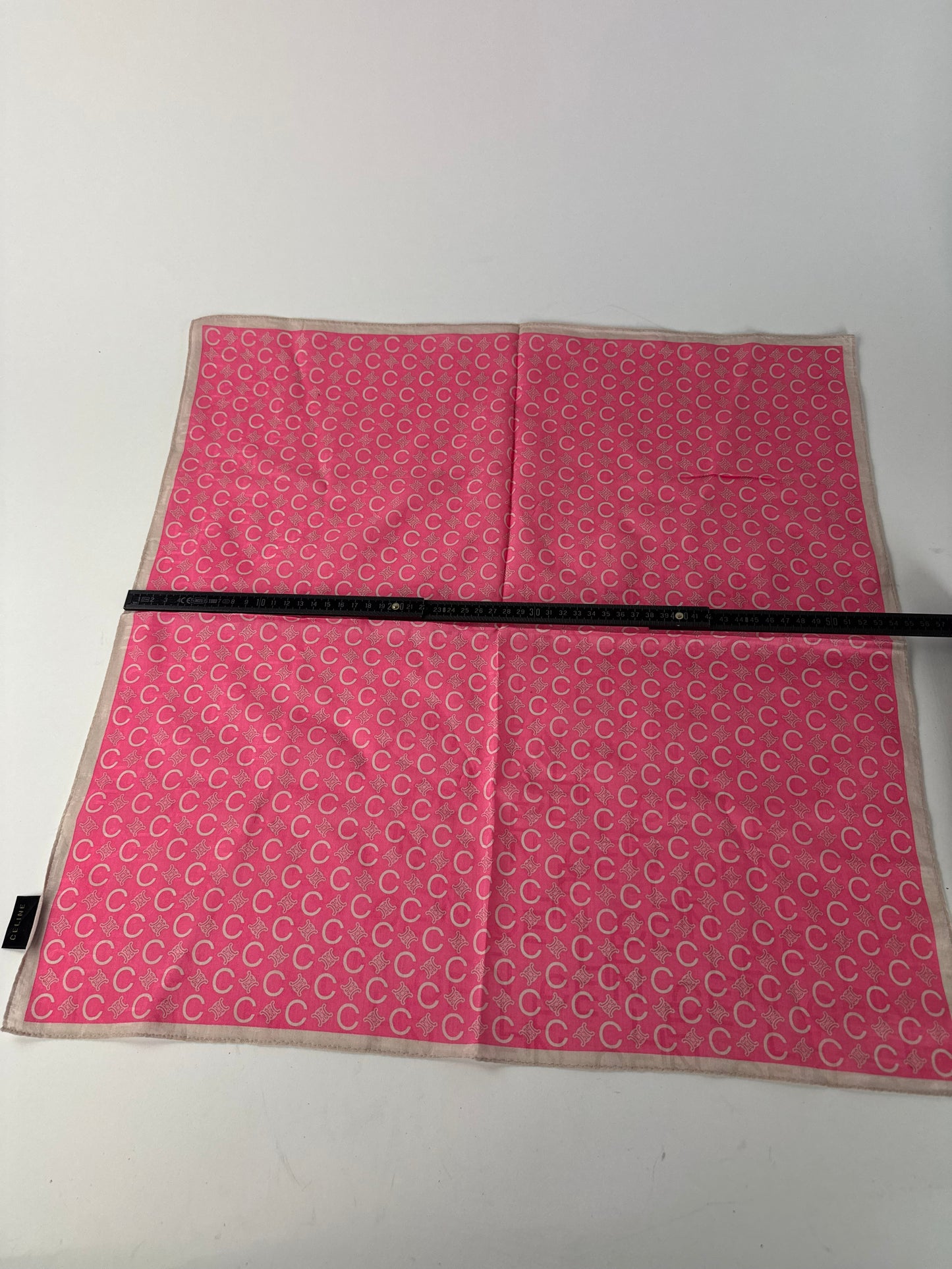 Vintage Celine C Monogram Scarf Pink