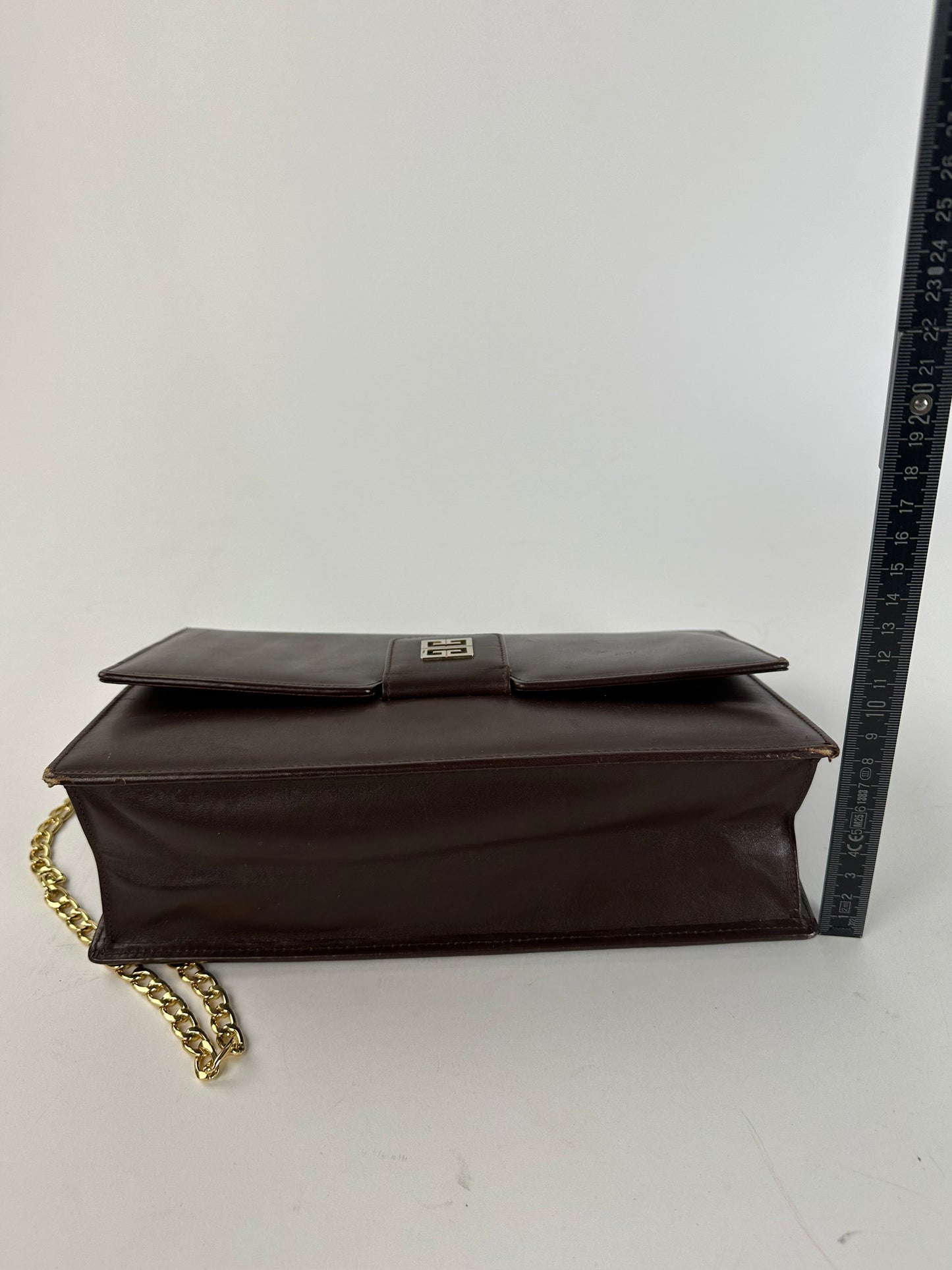 Vintage Givenchy 4G Leather Shoulder Bag Burgundy