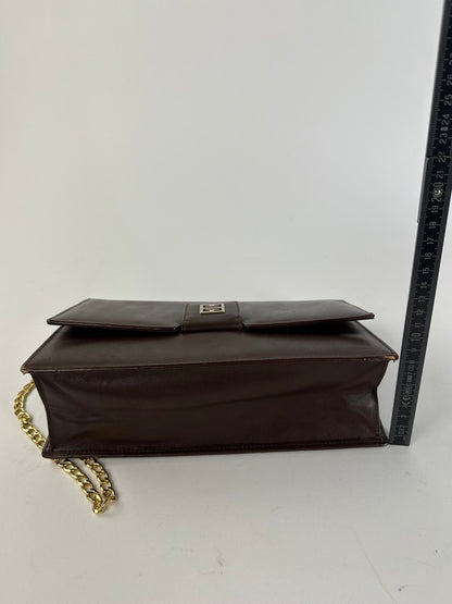 Vintage Givenchy 4G Leather Shoulder Bag Burgundy