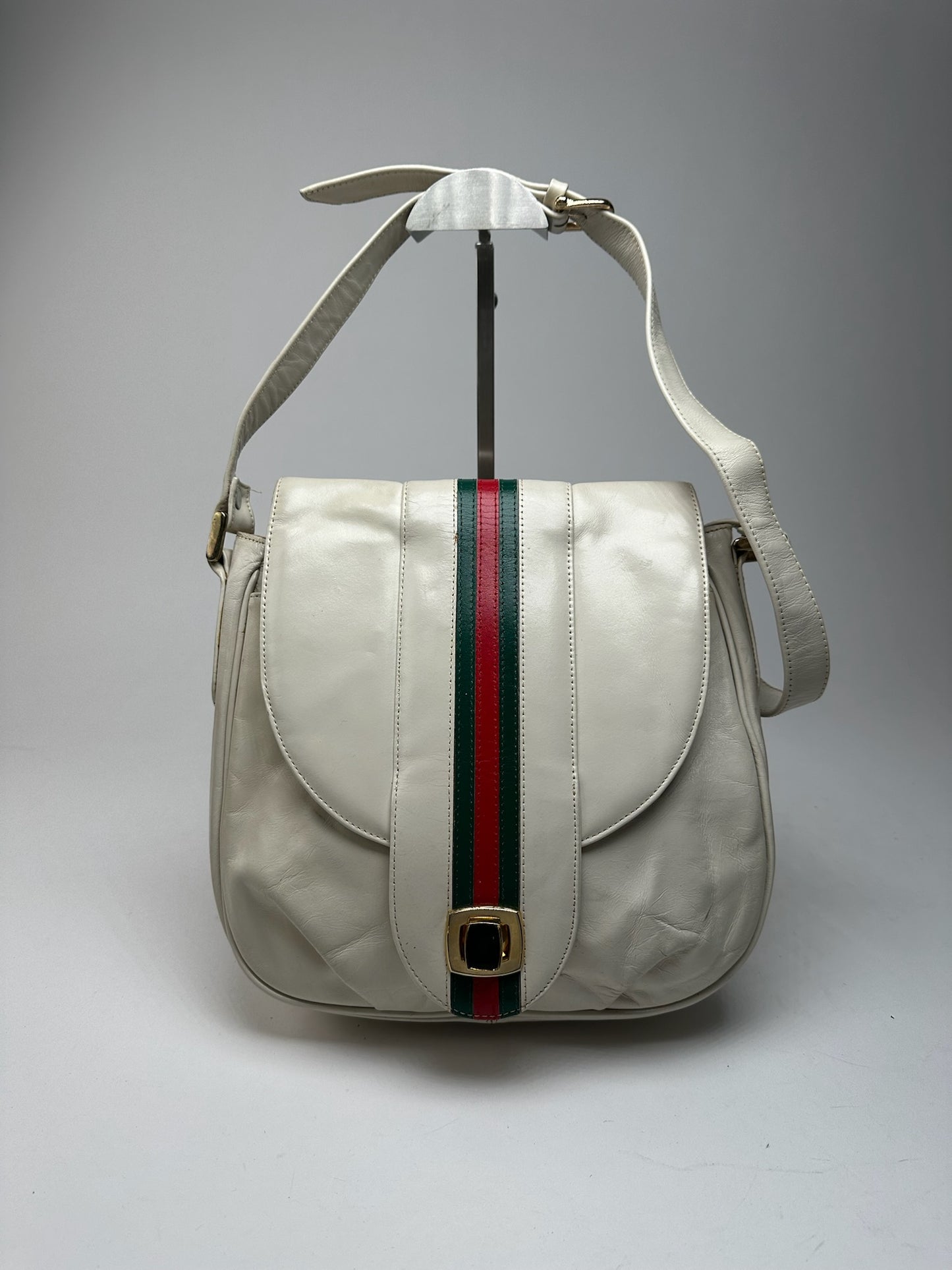 Vintage Gucci leather bag white