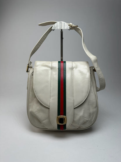 Vintage Gucci leather bag white