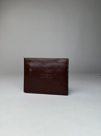 Vintage Dior Leather Bifold Wallet Dark Brown