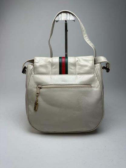 Vintage Gucci leather bag white