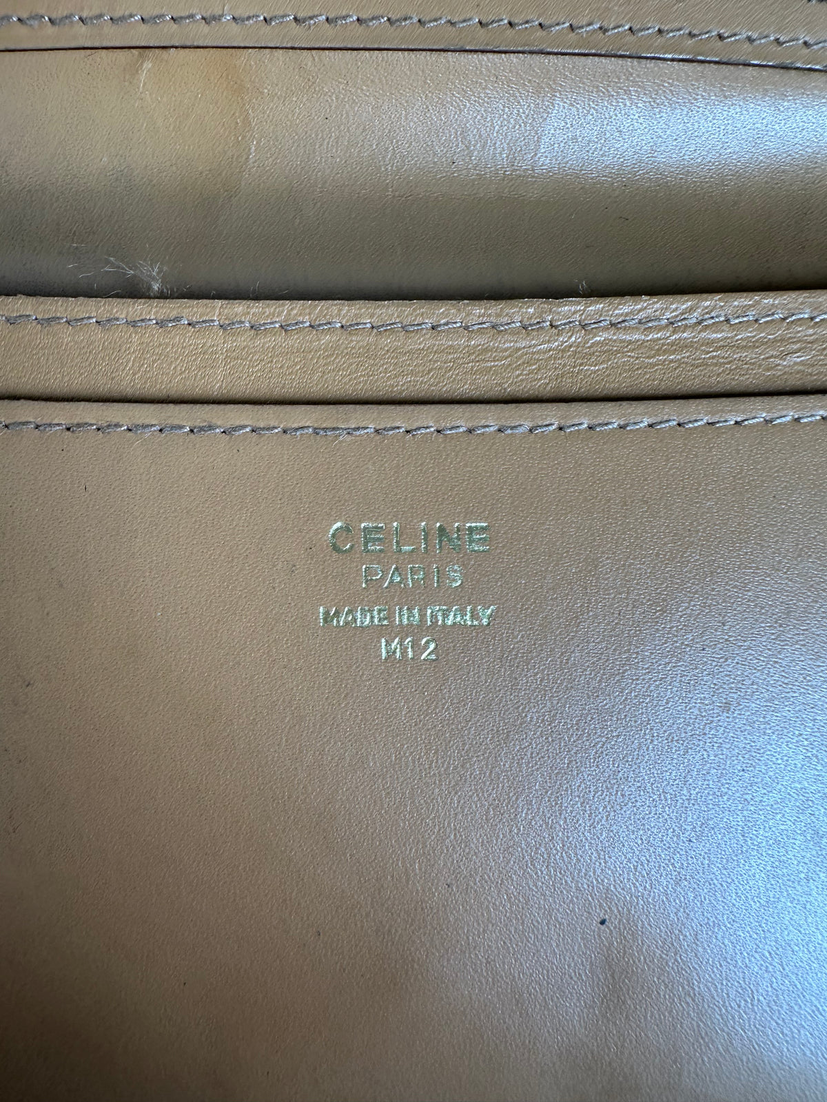Vintage Celine Coated Canvas Bifold Wallet Dark Brown Tan