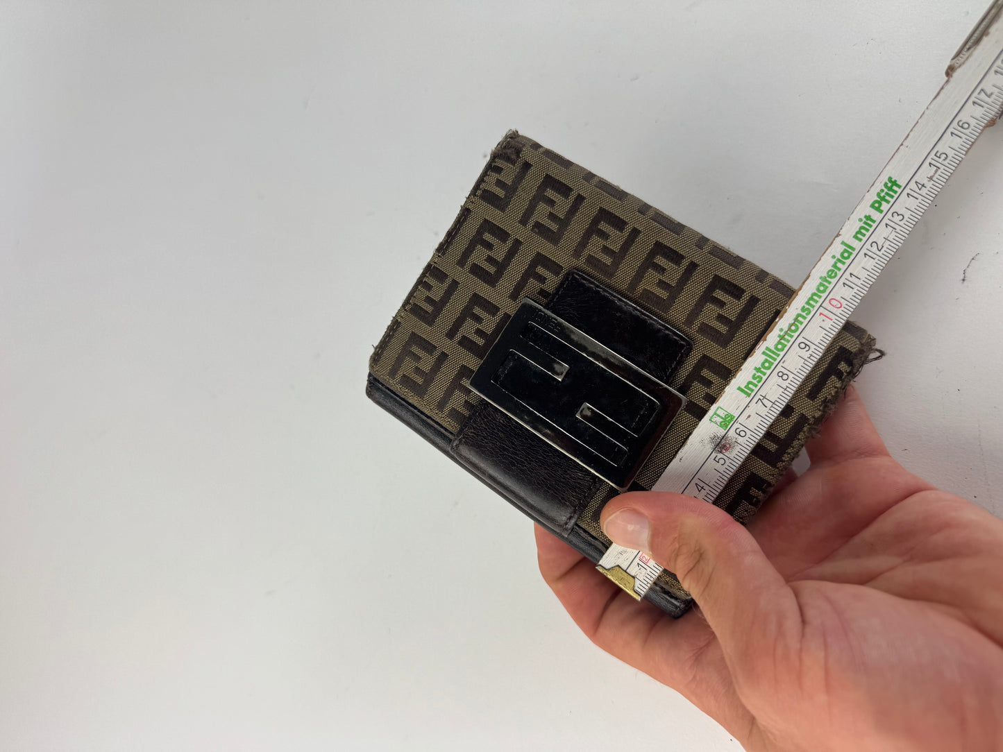 Vintage Fendi Monogram Leather Wallet Brown