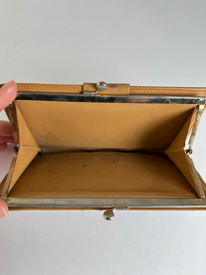 Vintage Celine Coated Canvas Bifold Wallet Dark Brown Tan