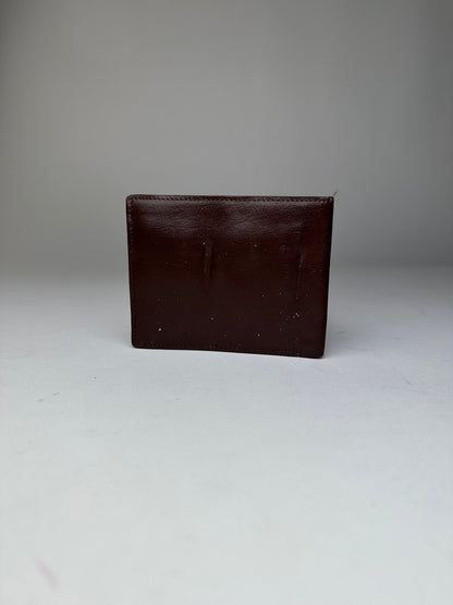 Vintage Dior Leather Bifold Wallet Dark Brown