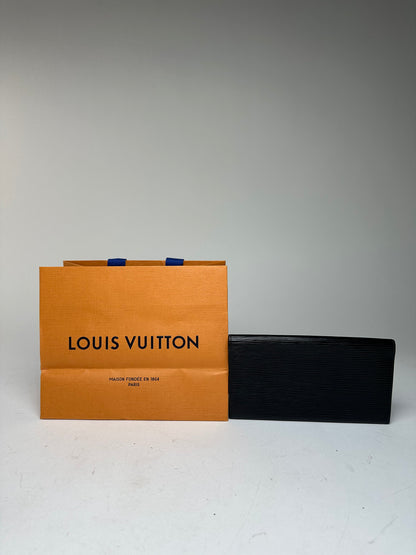 Vintage Louis Vuitton EPI Leather ID Holder Wallet Black