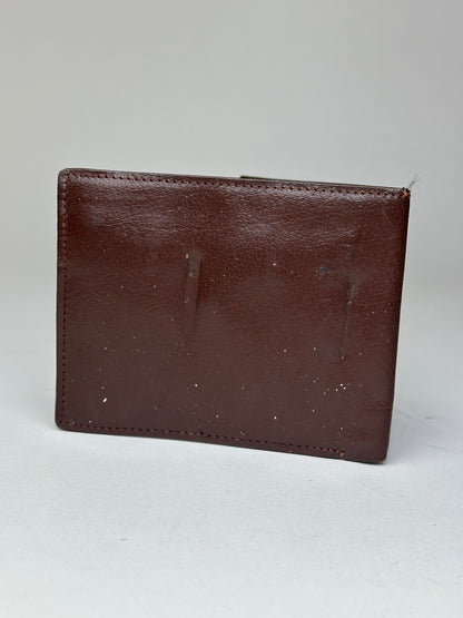 Vintage Dior Leather Bifold Wallet Dark Brown
