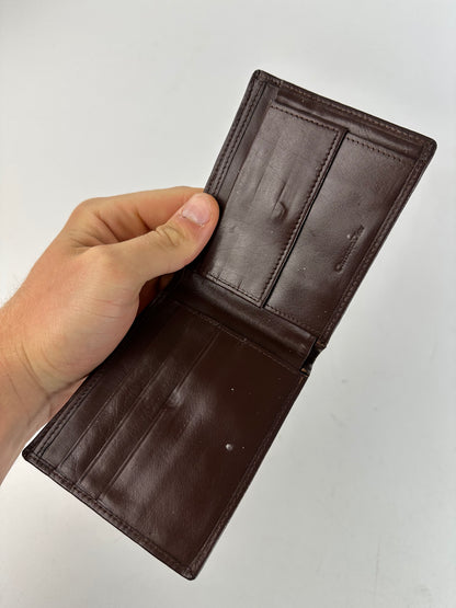 Vintage Dior Leather Bifold Wallet Dark Brown