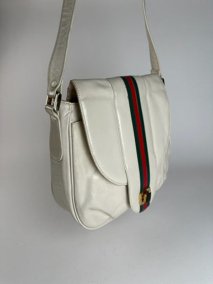 Vintage Gucci leather bag white