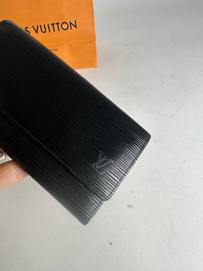 Vintage Louis Vuitton EPI Leather ID Holder Wallet Black