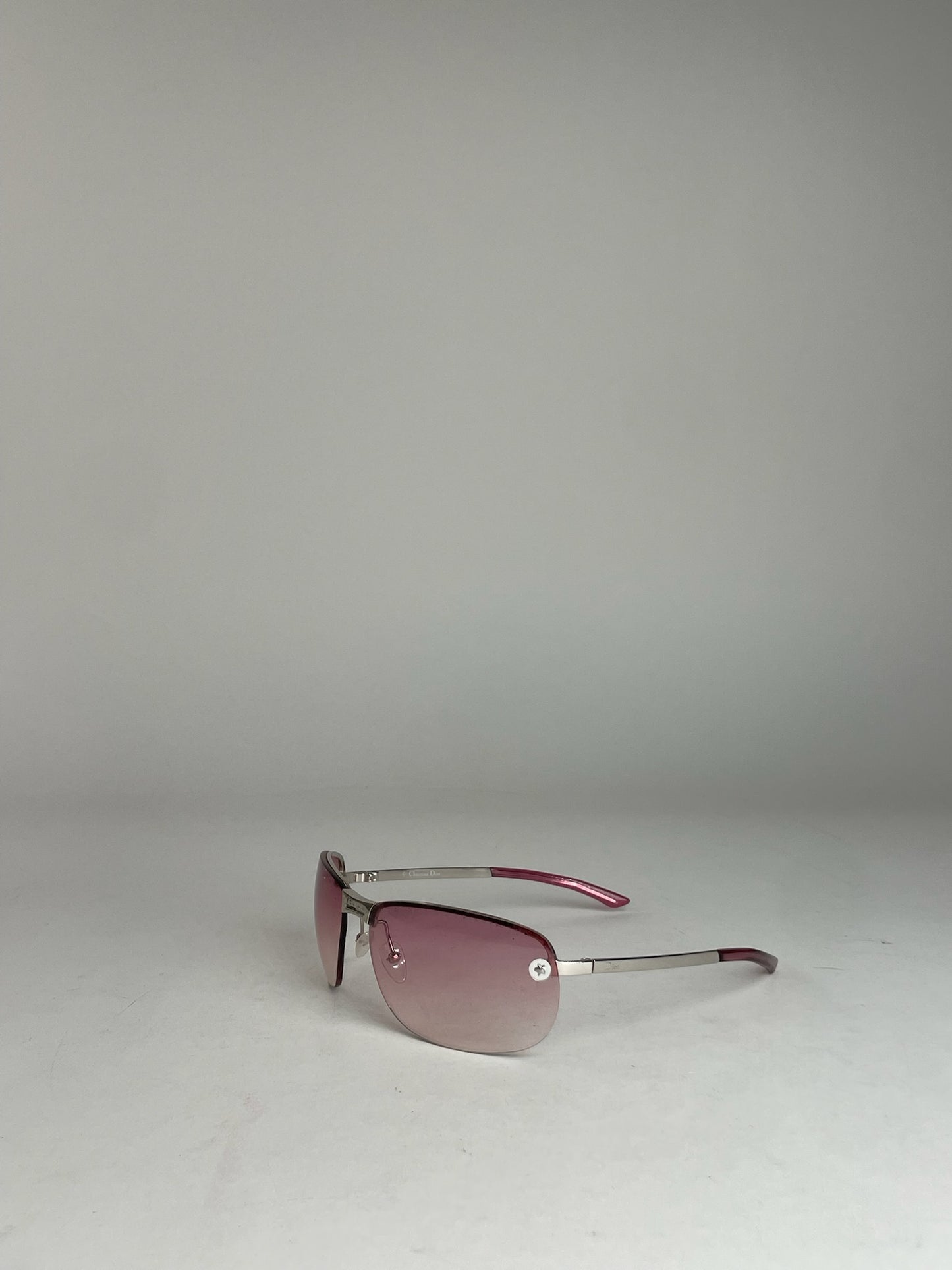 Vintage Dior Rimless Sunglasses Purple