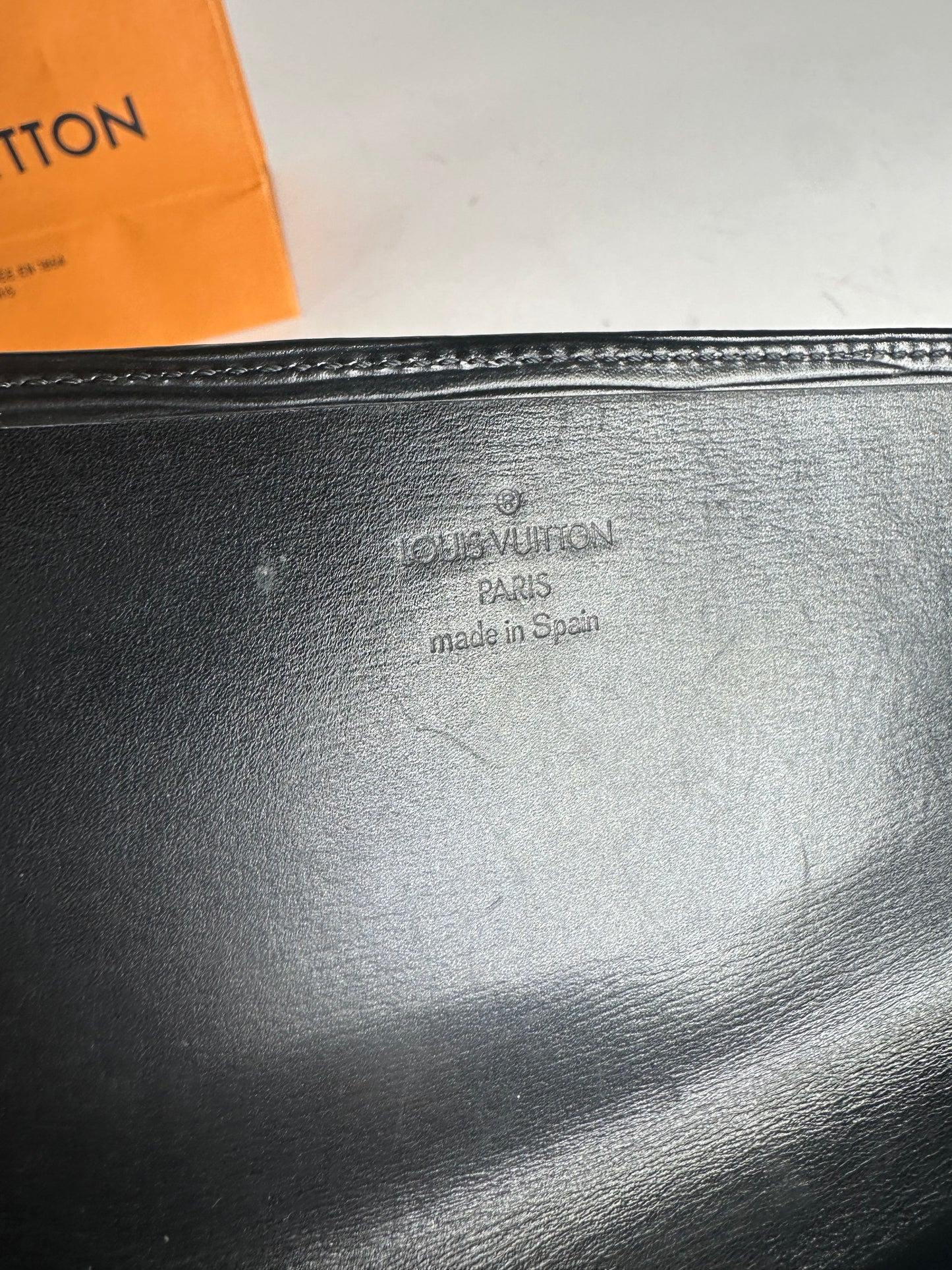 Vintage Louis Vuitton EPI Leather ID Holder Wallet Black