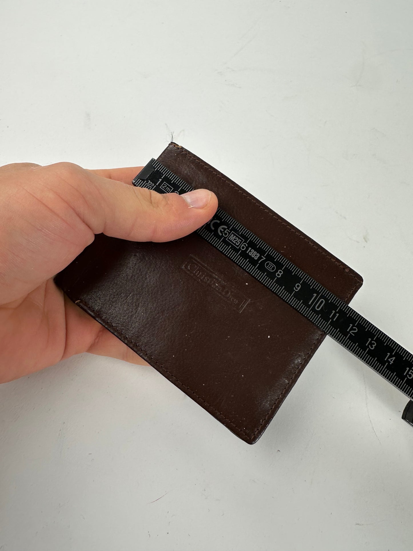 Vintage Dior Leather Bifold Wallet Dark Brown