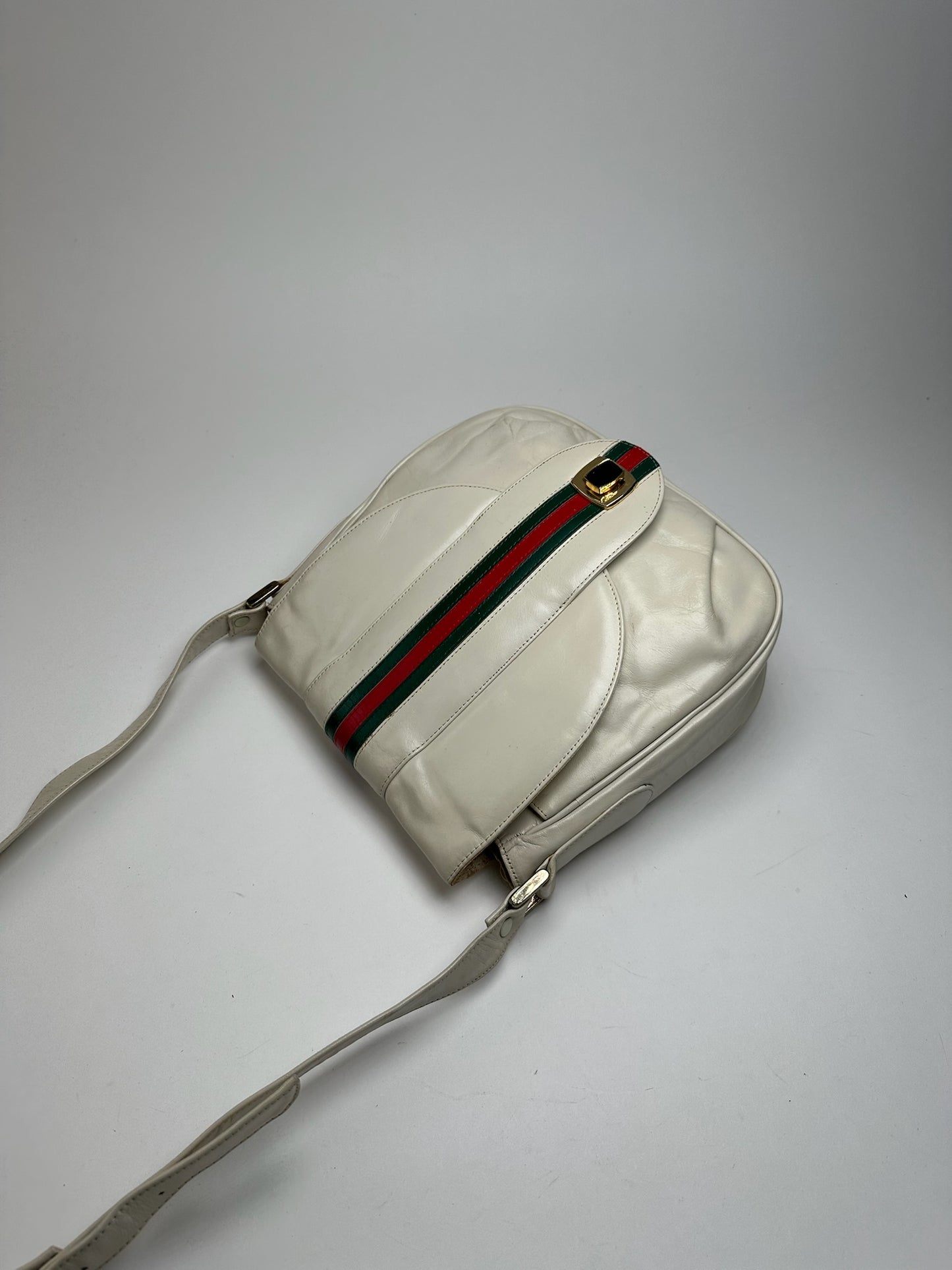 Vintage Gucci leather bag white