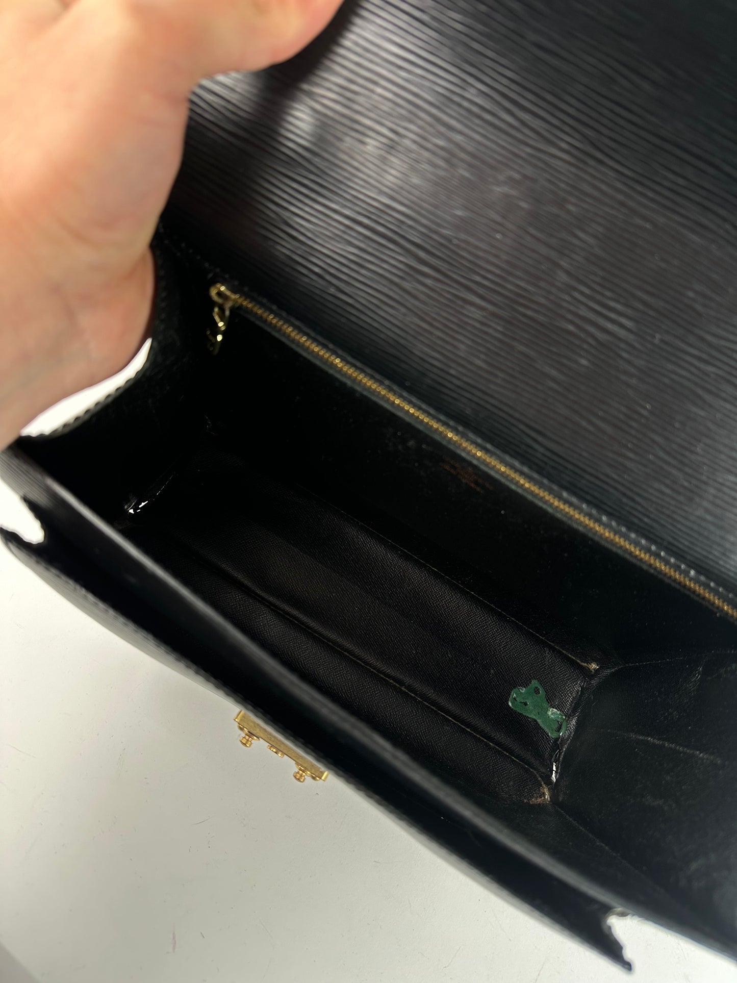 Vintage Louis Vuitton Epi Leather Flap Bag Black