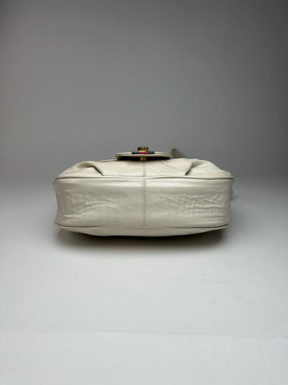 Vintage Gucci leather bag white