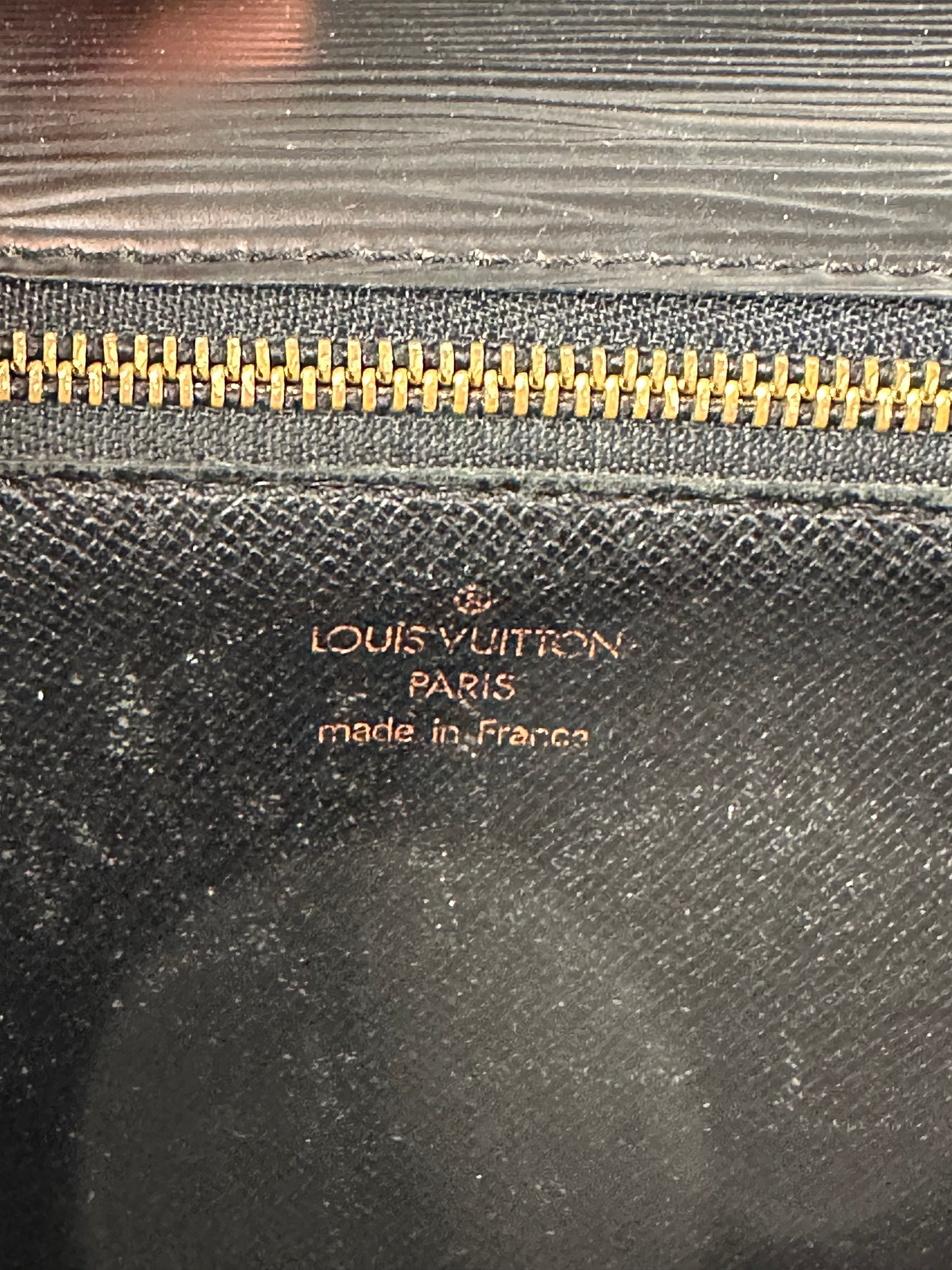 Vintage Louis Vuitton Epi Leather Flap Bag Black