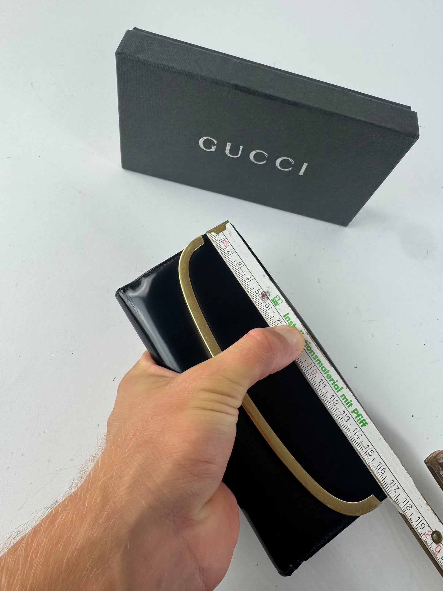 Vintage Gucci patent leather wallet black