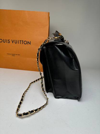 Vintage Louis Vuitton Epi Leather Flap Bag Black