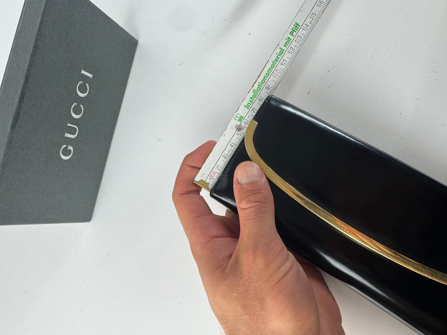 Vintage Gucci patent leather wallet black