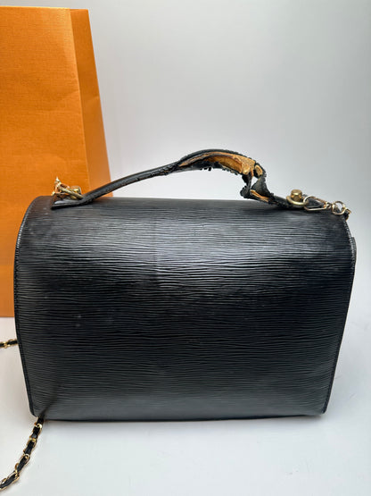 Vintage Louis Vuitton Epi Leather Flap Bag Black