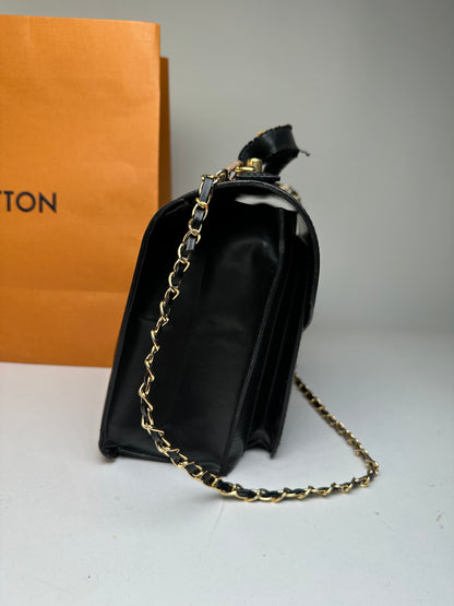 Vintage Louis Vuitton Epi Leather Flap Bag Black