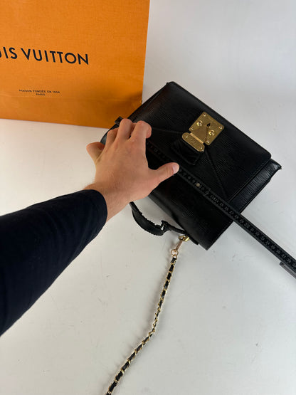 Vintage Louis Vuitton Epi Leather Flap Bag Black