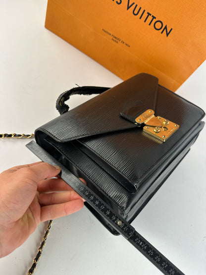 Vintage Louis Vuitton Epi Leather Flap Bag Black
