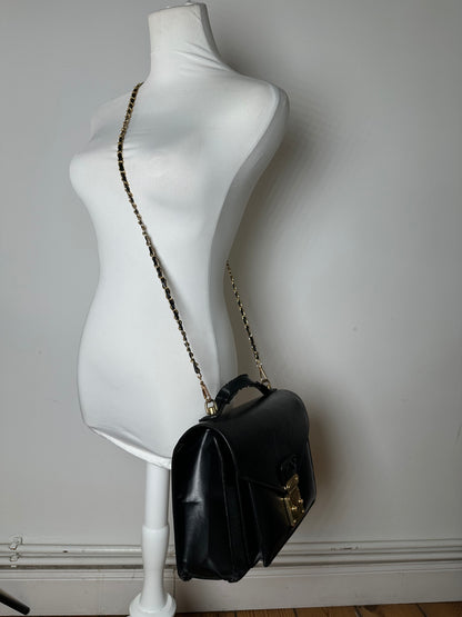 Vintage Louis Vuitton Epi Leather Flap Bag Black