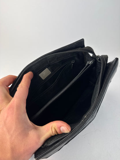 Vintage Gianni Versace Leather Mini Bag Black