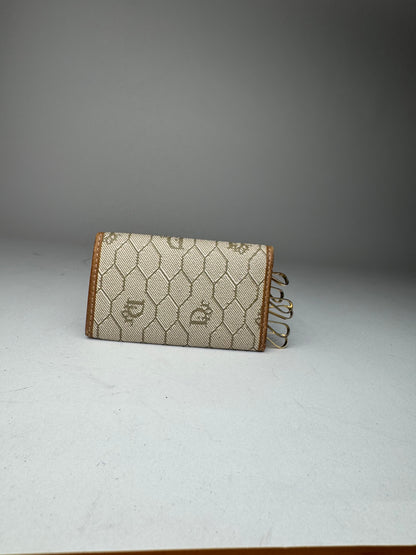 Vintage Dior Monogram Key Holder beige brown