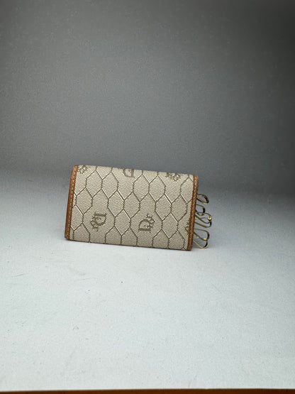 Vintage Dior Monogram Key Holder beige brown