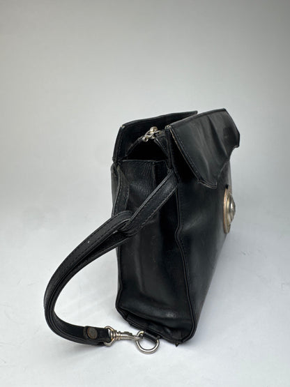 Vintage Gianni Versace Leather Mini Bag Black
