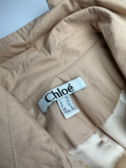 Vintage Chloe Cotton Trenchcoat Beige Brown XS