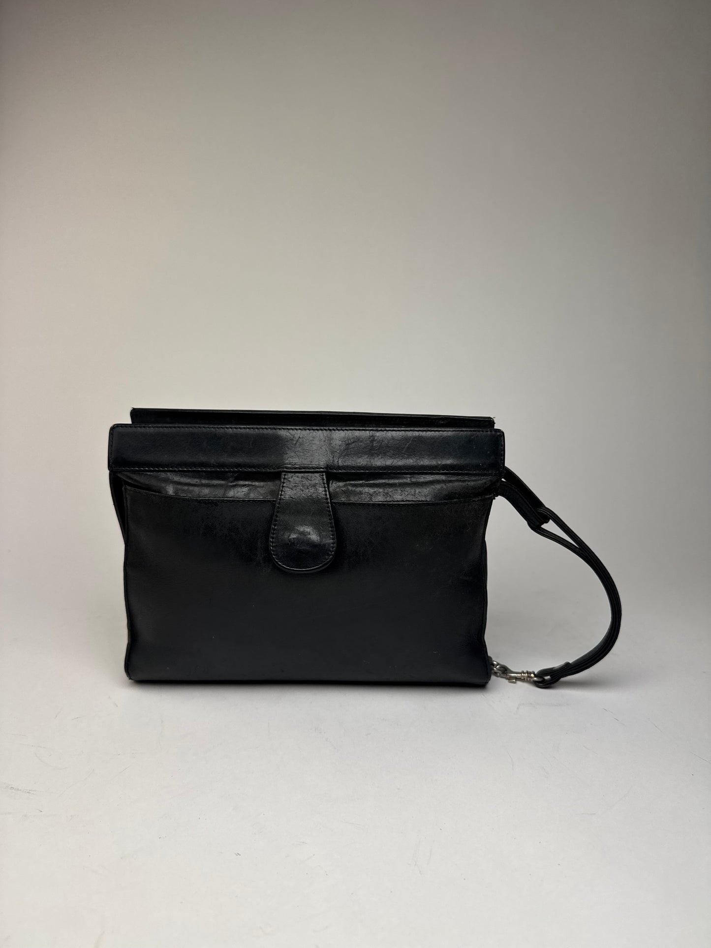 Vintage Gianni Versace Leather Mini Bag Black