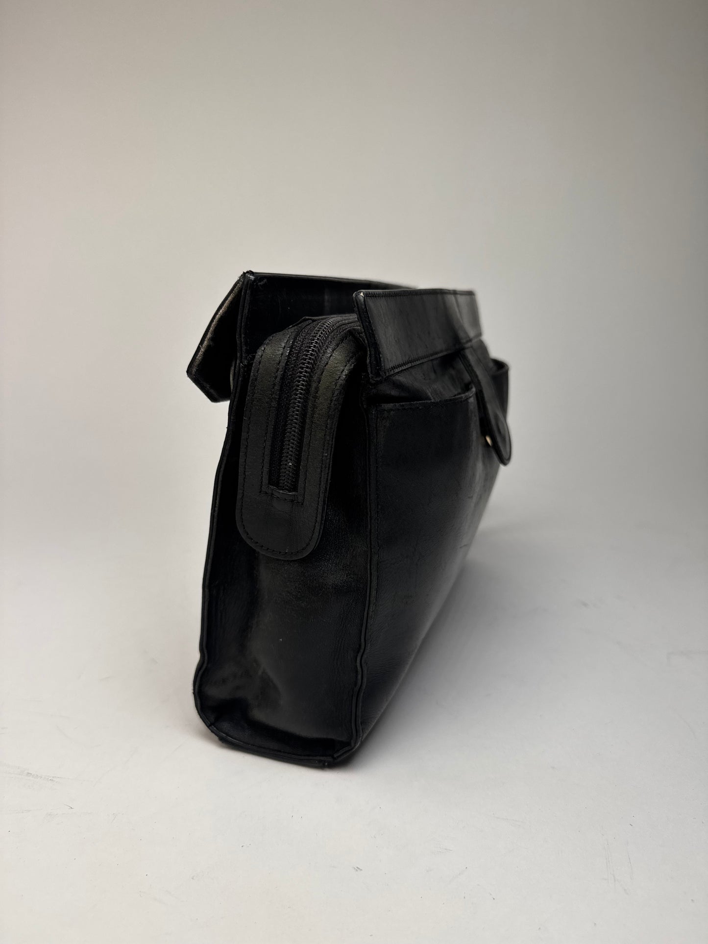 Vintage Gianni Versace Leather Mini Bag Black
