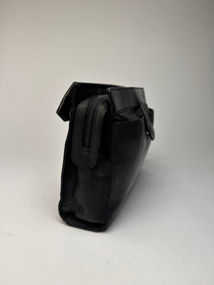 Vintage Gianni Versace Leather Mini Bag Black