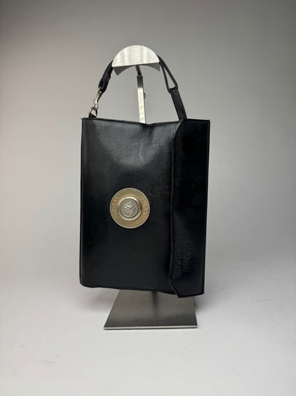 Vintage Gianni Versace Leather Mini Bag Black