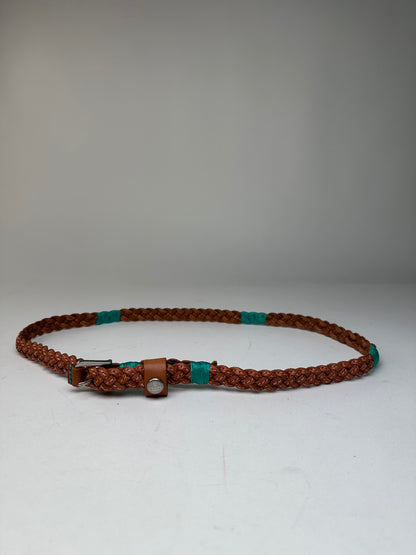 Vintage Vivienne Westwood Braided Leather Belt Cognac 100 cm