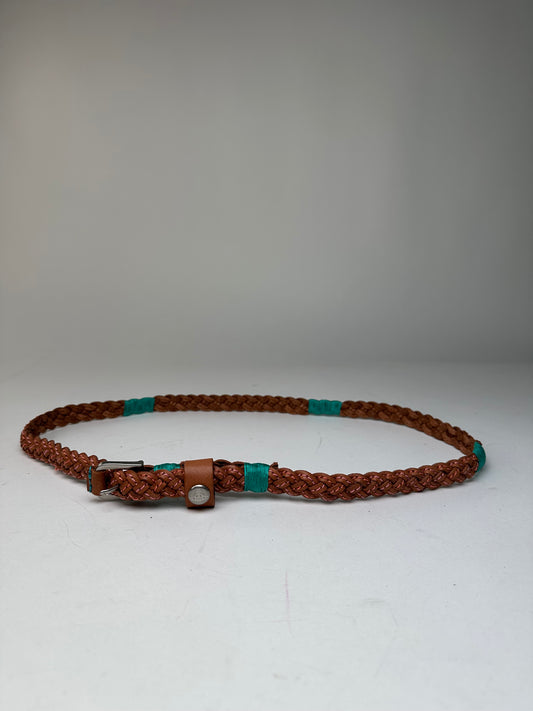 Vintage Vivienne Westwood Braided Leather Belt Cognac 100 cm