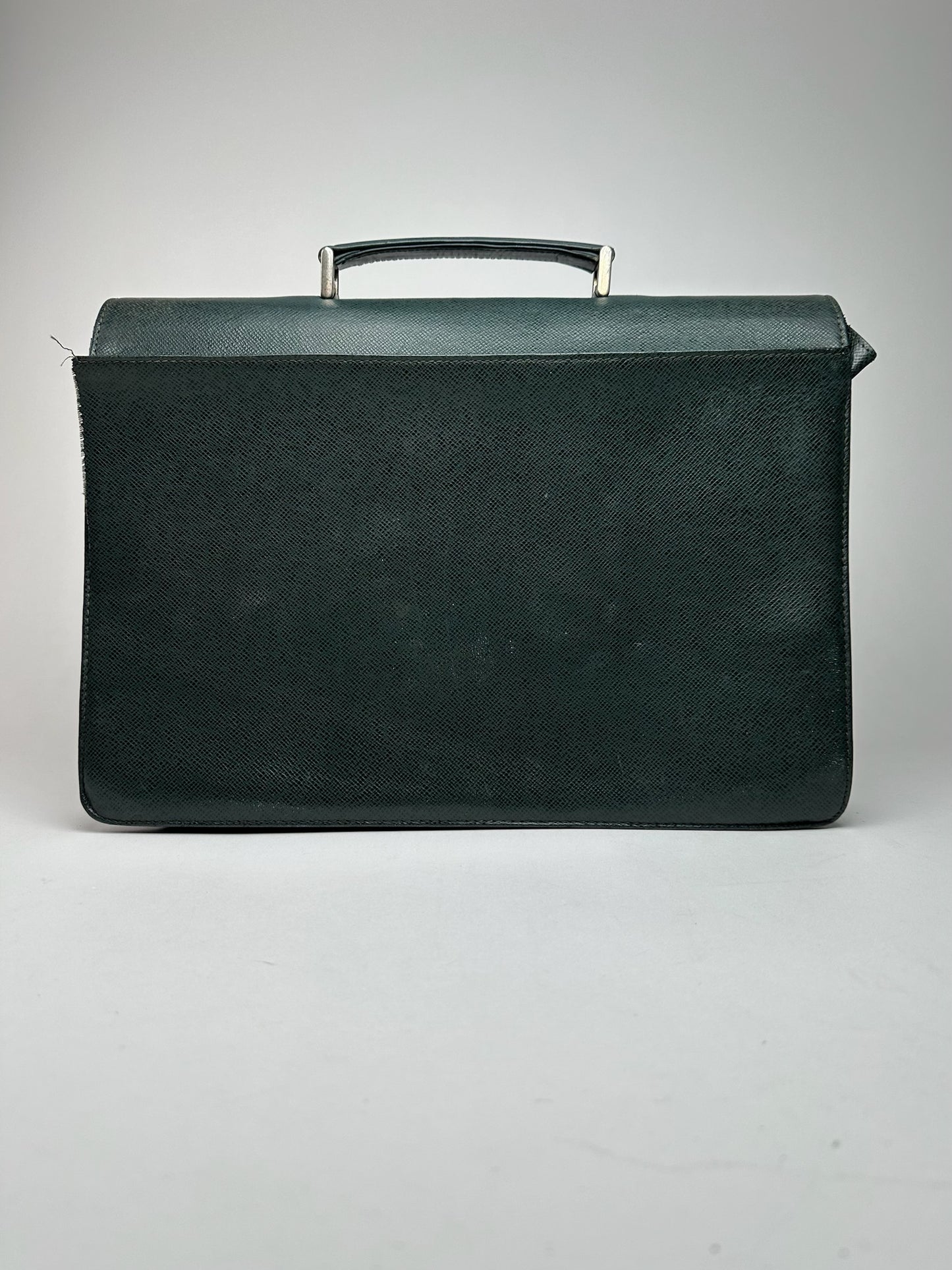 Vintage Louis Vuitton Taiga Leather Briefcase green