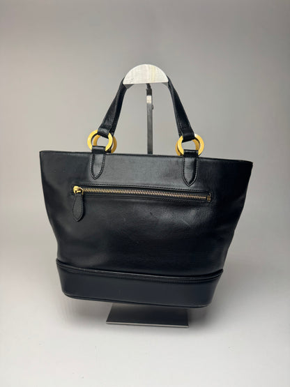 Sac vintage Courrèges Paris en cuir noir