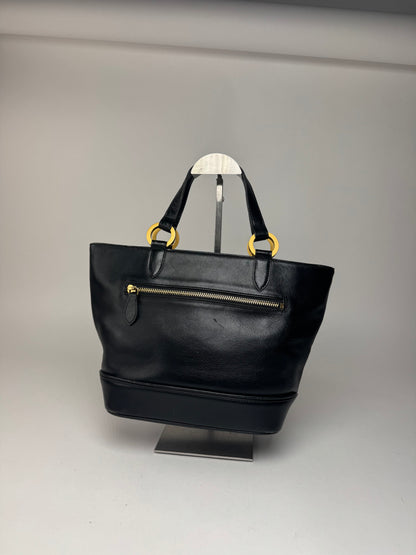 Sac vintage Courrèges Paris en cuir noir
