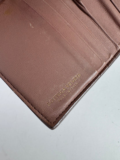Vintage Bottega Veneta Intrecciato Leather Wallet Purple