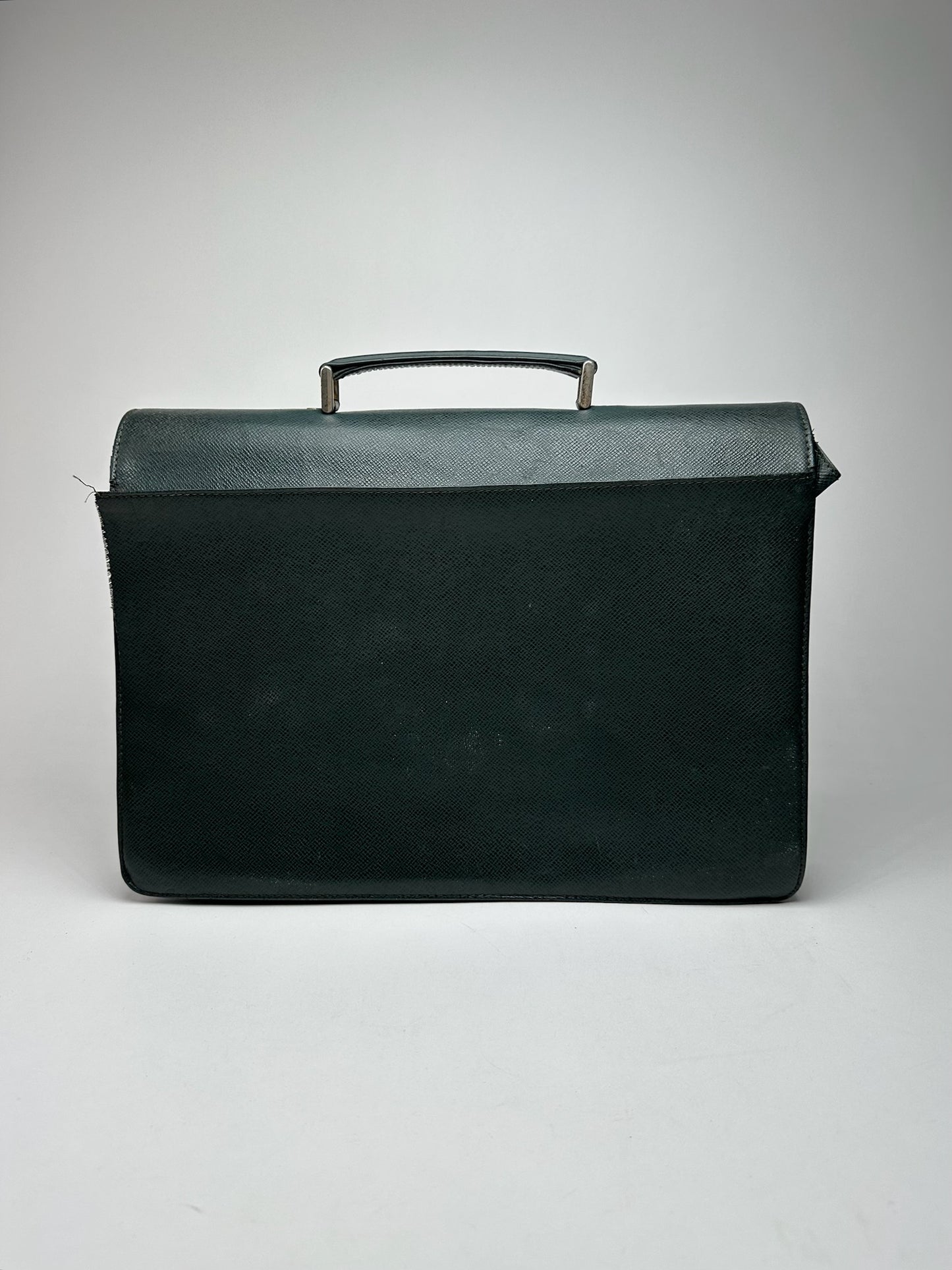 Vintage Louis Vuitton Taiga Leather Briefcase green