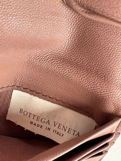 Vintage Bottega Veneta Intrecciato Leather Wallet Purple