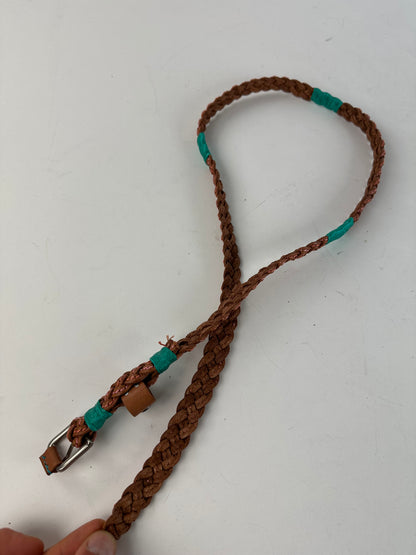Vintage Vivienne Westwood Braided Leather Belt Cognac 100 cm